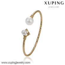 51774 xuping 18k couleur or mode double bracelet de perles pour le mariage